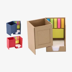 PORTA LAPICEROS CON POST-IT